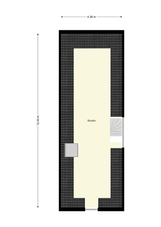 Floorplan - Watergeusstraat 43A02, 3025 HJ Rotterdam